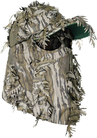 QuikCamo Lightweight 3D Leafy Camo Face Mask & Hat for Hunting, OSFM Adjustable Camouflage Hat, Mossy Oak & Realtree