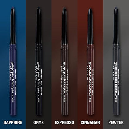 Maybelline Unstoppable Waterproof Mechanical Grey Eyeliner Pencil, Easy to Apply, Smooth Glide, Up to 24 Hour Wear, Pewter, Pack of 2