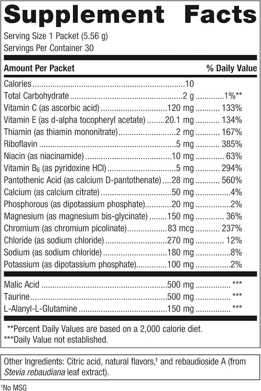 Metagenics Endura - Electrolyte Balance Supplement Powder - Hydrating Packets - with Ascorbic Acid & Calcium - Non-GMO, Gluten-Free & Vegetarian - Lemonade Flavor - 30 Packets (0.2 oz Each)