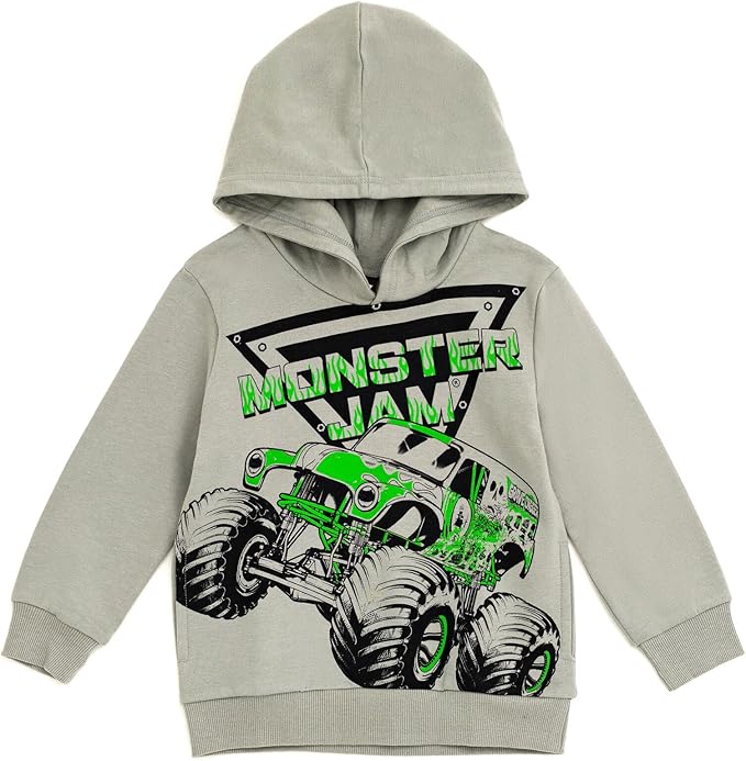 Monster Jam Grave Digger Monster Mutt Megalodon Fleece Pullover Hoodie & Pants Toddler to Big Kid