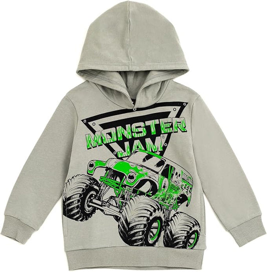 Monster Jam Grave Digger Monster Mutt Megalodon Fleece Pullover Hoodie & Pants Toddler to Big Kid