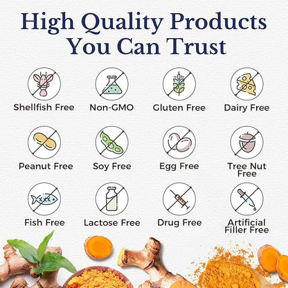 Vitalitown Glucosamine Chondroitin MSM | Triple Action+ Joint Support Supplement | Turmeric, Collagen, Boswellia, Hyaluronic Acid | 12 Ingredients for Joint Health | 240 Tablets, No Shellfish