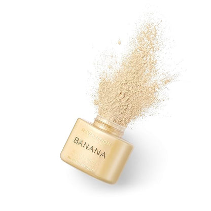 Revolution Beauty, Loose Baking Powder, Makeup Setting Powder, Shine, Banana, 1.13 Oz