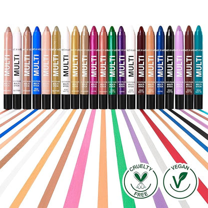 wet n wild Color Icon Cream Eyeliner Eyeshadow Multi-Stick, Moisturizing, Nourishing Velvety Cream-to-Powder Buildable & Blendable Formula, Cruelty-Free & Vegan - Green