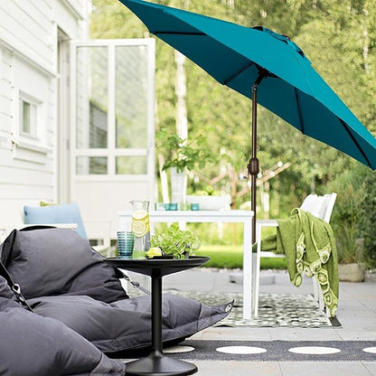 Blissun 9' Outdoor Patio Umbrella, Outdoor Table Umbrella, Yard Umbrella, Market Umbrella with 8 Sturdy Ribs, Push Button Tilt and Crank