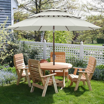 ABCCANOPY Patio Umbrellas 3 Tiers 9FT (Light Beige)