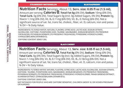 Cirkul GoSip Flavor Cartridge Variety Pack with Caffeine, 6-Pack (2 Blue Raspberry, 2 Black Cherry, 2 Strawberry Watermelon)