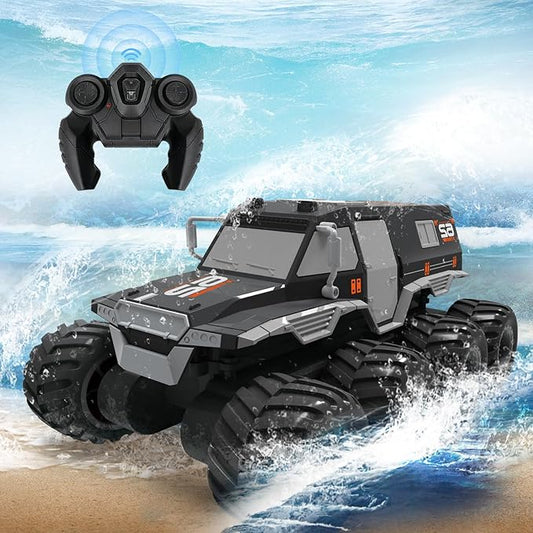 Amphibious Remote Control Car 1: 12 8WD, RC Monster Truck Toys, 2.4G RC Rock Crawler Off Road RC Car Toys for 7 8 9 10 11 12 Year Old Boys/Girls 4+, Gift Birthday Christmas