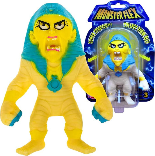 Monster Flex Stretchy Toys For Boys and Girls - 14 Unique Spooky Stretch Monsters - Stretch Guy Toys For Kids Birthday Gift Party Favors, Sensory Fidget Stress Toys for Kids - Series 3 (Pharaon Mummy)