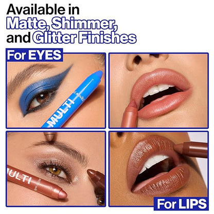 wet n wild Color Icon Cream Eyeliner Eyeshadow Multi-Stick, Moisturizing, Nourishing Velvety Cream-to-Powder Buildable & Blendable Formula, Cruelty-Free & Vegan - Blue Me Away