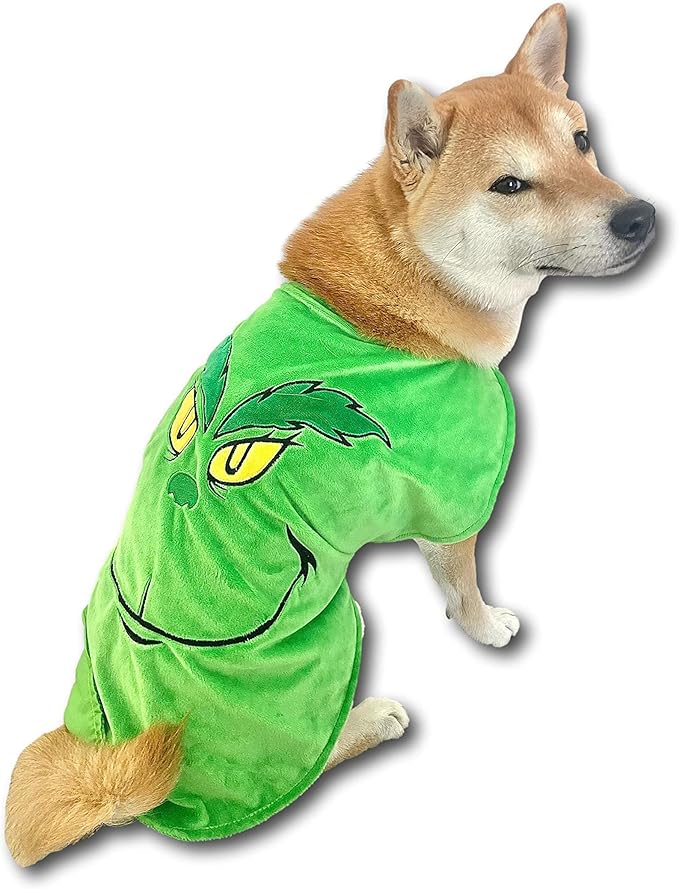 ComfyCamper Green Monster Dog Costume - X Large Medium Small French Lab Shepherd Retriever Cosplay Halloween Costumes, Medium
