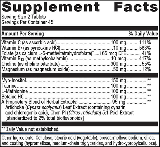 Metagenics Lipo-Gen - Lipotropic Liver Supplement* - Gallbladder Support* - with Amino Acids, Vitamin B12 & Choline - Non-GMO, Gluten-Free & Vegetarian - 90 Tablets