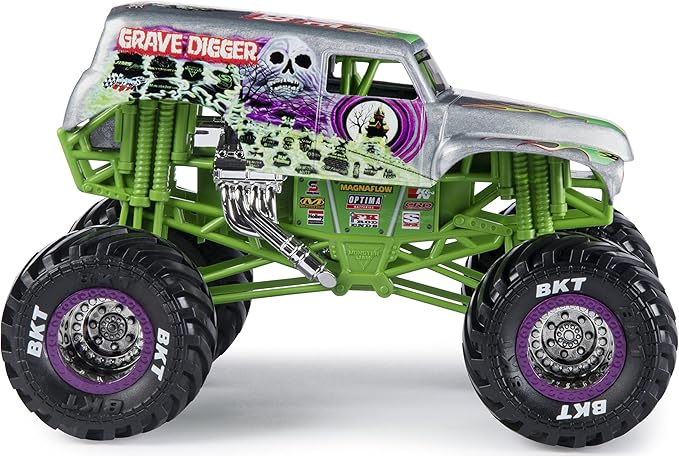 Monster Jam, Official Grave Digger Monster Truck, Die-Cast Vehicle, 1:24 Scale