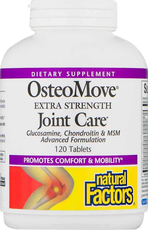 Natural Factors, OsteoMove Joint Care, Extra Strength Support for Joint and Bone Health, Non-GMO, 120 tablets (60 servings)