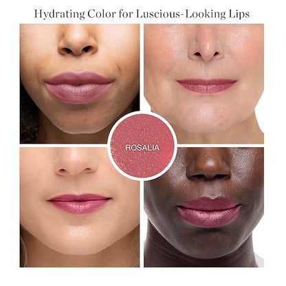 Ogee Tinted Sculpted Lip Oil - Lip Stain Made with 100% Organic Coconut Oil, Jojoba Oil, and Vitamin E - Best as Lip Balm, Lip Color or Lip Treatment - ROSALIA
