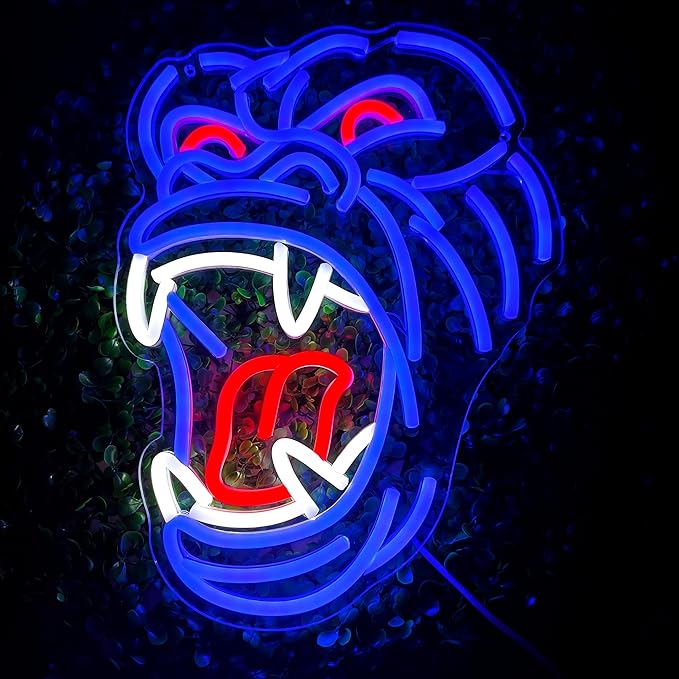 Kong Neon Sign for Wall Decor, Roaring Gorilla LED Neon Light, Kong Skull Island LED Sign, Monster Movie Wall Art, Fan Room Decor, Pop Culture Gift