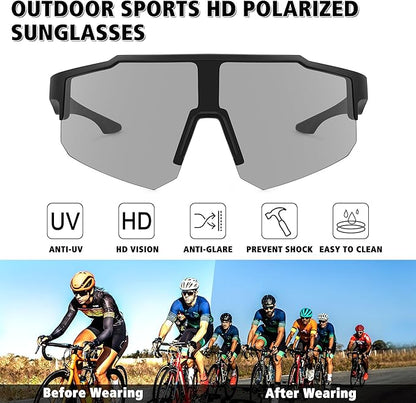 STORYCOAST Polarized Sports Sunglasses for Men Women,Driving Fishing Cycling Mountain Bike Sunglasses UV400 Protection