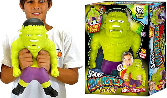 JA-RU Huge Mega Stretchy Monster Toy 12" Tall Stretching 400% his Size. Halloween Action Figures Squish & Pull Fidget Toy Anxiety Stress Toy Kids & Boys Party Favor 94306-1s