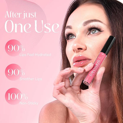SMONRIS Moisturizing Shiny Lip glosses to Heal Dry Lips for Long Lasting Hydration – High Shine Cruelty Free Non-Sticky Lip Plumper with Vitamin E, Coconut Oil, Hyaluronic acid and Glitter Finish