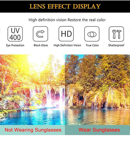 EYLRIM Square Frame Sunglasses for Women Men Trendy Chunky Rectangle Sun Glasses Black Shades UV400 Protection