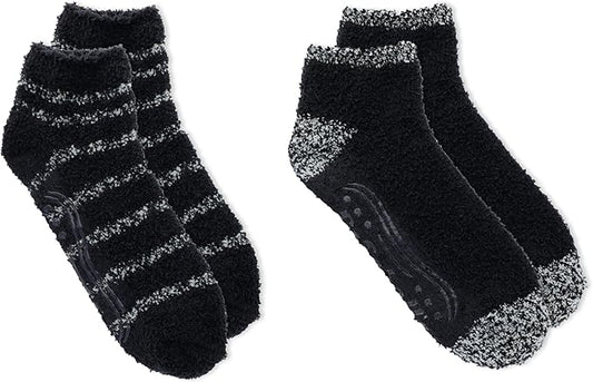 Dr. Scholl's Women's Low Cut Soothing Spa Socks-Lavender & Vitamin E Infused-2 & 3 Pairs-Bottom Grippers
