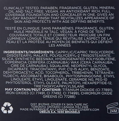 Cover FX Total Cover Cream Foundation: Oil-free Cream 35 oz