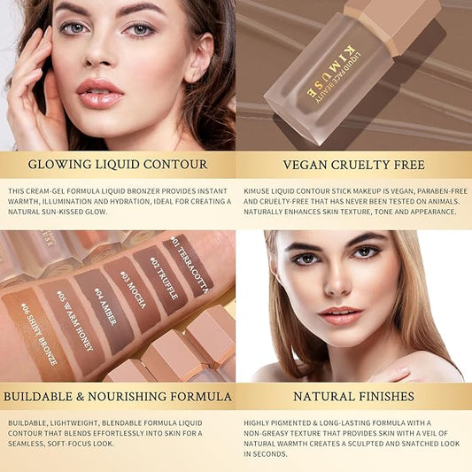 KIMUSE Soft Liquid Contour Stick, Glow Liquid Cream