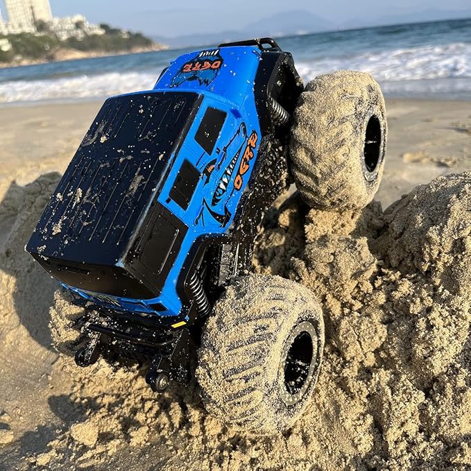 Threeking 1:16 Waterproof Monster Truck SUV Toys RC Cars Remote Control Car Truck Toys 4WD All Terrain Off-Road Car Toy Gifts Presents 6 7 8 9 10 11 12 Year Old Kids Boys Girls Toys