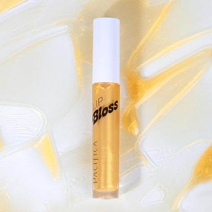 Pacifica Plumping Lip Gloss - Lip Bloss Tinted Lip Balm Treatment - Vanilla Bean Flavored - Moisturizing, High-Shine, Long-Lasting Shine, Jojoba Oil Vegan & Cruelty-Free, 0.14 Fl Oz