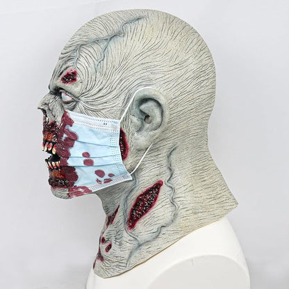 Zombie Mask Scary Halloween Cosplay Prop Haunted House Horror Monster Creepy Masquerade Party Accessories