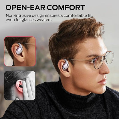 Monster Open Ear AC520 Headphones, Bluetooth 6.0 Wireless Earbuds with HiFi Sound, Open Ear Earbuds with 24H Playtime, Unique Handbag Design, ENC Clear Call, IPX6 Resistance（Purple）