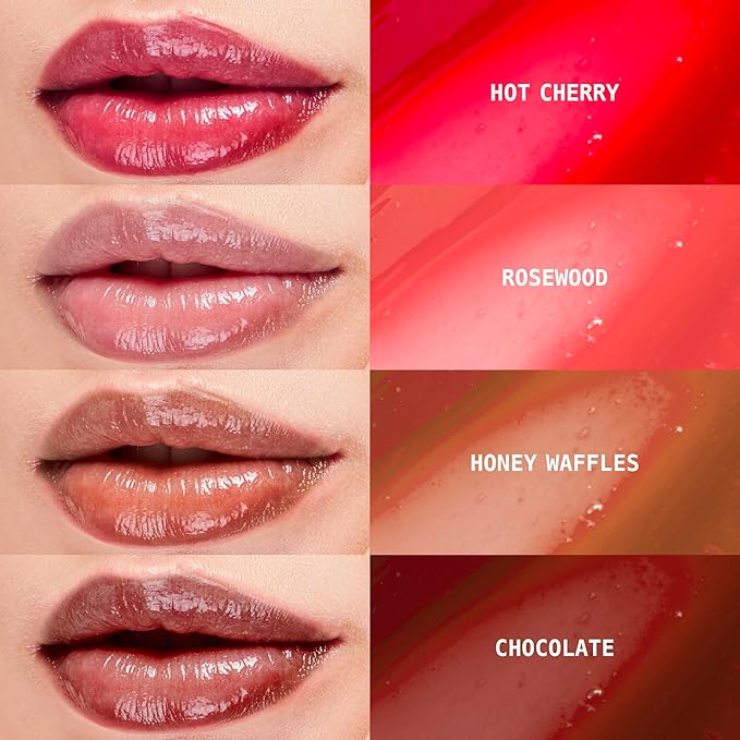 Ruby Kisses Lip Oil Booster, Hydrating Lip Gloss with Nourishing Natural Oil Blend, Jumbo Wand for Easy Application, Non-Sticky Formula (Soft Pink)