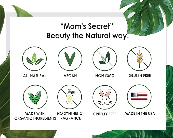 Mom's Secret Lily Natural Lipstick, Natural moisture with Vitamin E coupled with Organic Grapeseed and Organic Jojoba Oils, Vegan, Paraben Free, Made in the USA. 0.14 oz. (Stolen Kiss)
