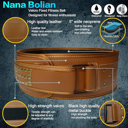 Leather Weight Lifting Belt 5 Inch