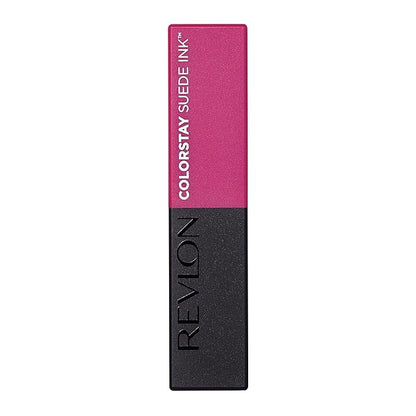 REVLON Lipstick, ColorStay Suede Ink, Built-in Primer, Infused with Vitamin E, Waterproof, Smudge-proof, Matte Color, 010 Tunnel Vision, 0.09 oz.