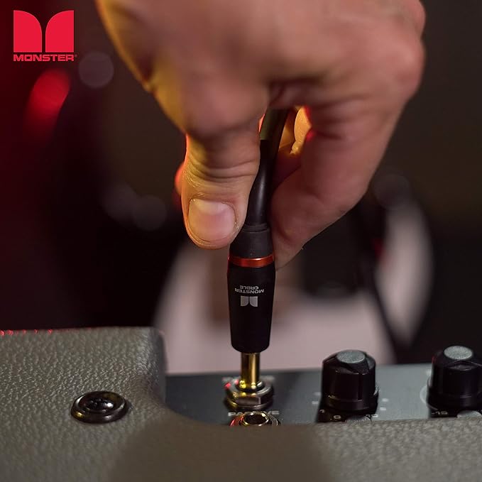 Monster Prolink Bass Instrument Cable. 12 ft Guitar Cable. Straight to Straight Bass Guitar Cable. 95% Copper Braided Shield Cable Bass Guitar. Bass Guitar Cable.