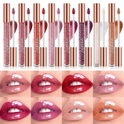 Rose Red Lip Gloss Lip Plumper Gloss Tinted Glitter Lipgloss Lip Oil Teens Moisturizing Lipstick Lip Balm High Shine And Vegan Plumping Lip Gloss For Women Girls Long-Lasting Dry Lip Care(08#)