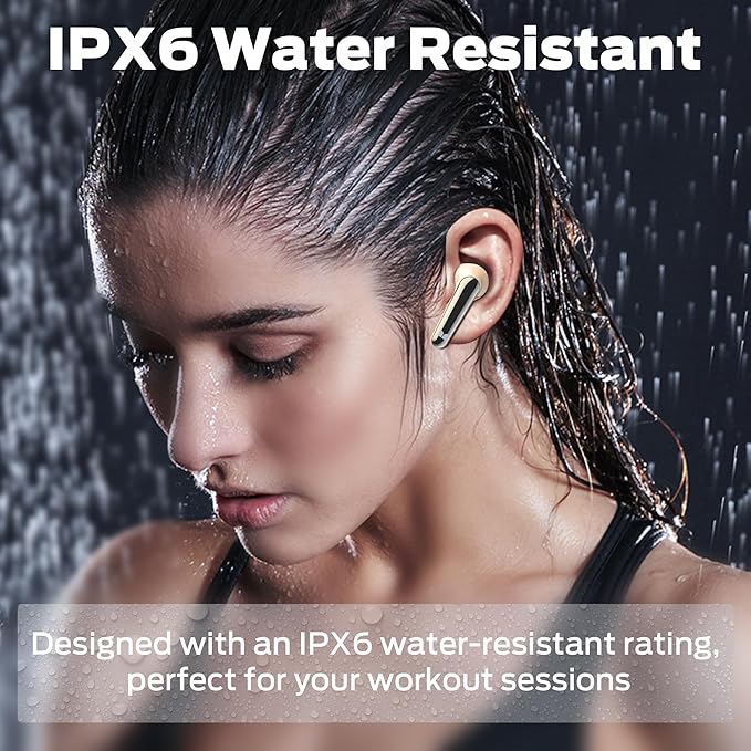 Monster N-Lite 203 AirLinks Wireless Earbuds, Bluetooth Headphones HiFi Stereo, Bluetooth Ear Buds with 30H Playback, Type-C Charging, HD Clear Call, Touch Control, IPX6 Waterproof in-Ear Earbuds
