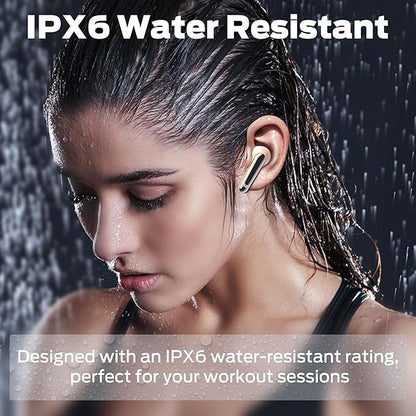 Monster N-Lite 203 AirLinks Wireless Earbuds, Bluetooth Headphones HiFi Stereo, Bluetooth Ear Buds with 30H Playback, Type-C Charging, HD Clear Call, Touch Control, IPX6 Waterproof in-Ear Earbuds