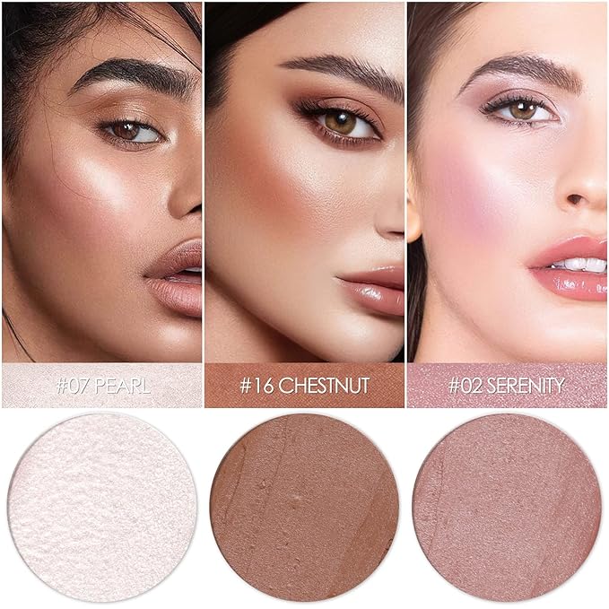 3 Pcs UNIVERSAl Contour Stick Set,Cream Blush & All Skin