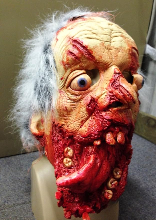 Zagone Bite Your Tongue Mask, Gory Zombie Dead Monster Roadkill