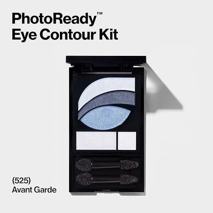 REVLON PhotoReady Eye Contour Kit, Eyeshadow Palette with 5 Wet/Dry Shades & Double-Ended Brush Applicator, Avant Garde (525), 0.1oz
