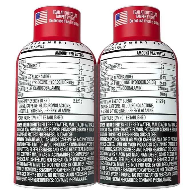 Stacker 2 Vitamin B Complex B12 B6 B3 Liquid Energy Shots - Vegansafe & Vegan Cyanocobalamin, 10,000% DRV - B-6 Pyridoxine 40mg - B3 Niacinamide (Niacin) 20mg Bundle Pack (2oz, Pack of 24)