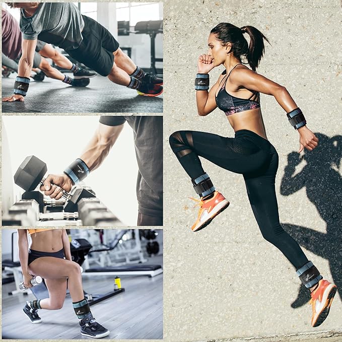 Sportneer Adjustable Ankle Weights for Women and Men 1 Pair 2 3 3 4 4 6 6 7 7 LBS