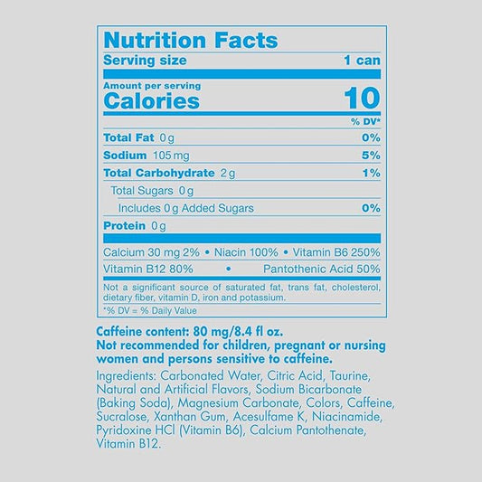 Red Bull Sugar Free Energy Drink with 80mg Caffeine plus Taurine & B Vitamins, 8.4 Fl Oz, Pack of 12 Cans