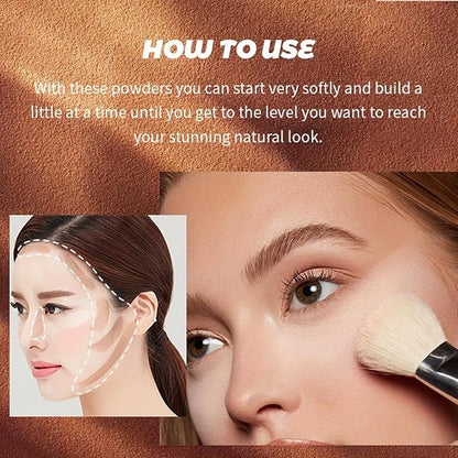 4 Colors Contour Palette, Face Contouring Highlighters Bronzer