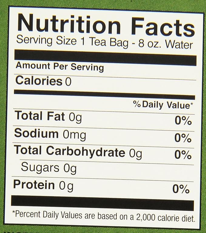 Davidson's Organics, Lemon Ginseng Green, 25-count Tea Bags, Pack of 6