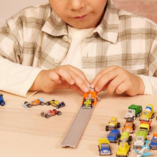 Driven by Battat – Pocket Fleet 1 – 20 Mini Toy Vehicles – Camper Van, Construction Trucks, Cement Mixer, Monster Truck, Race Car & More – Gift Toy Car Playset for Boys & Girls Age 3+ [Pack of 1]