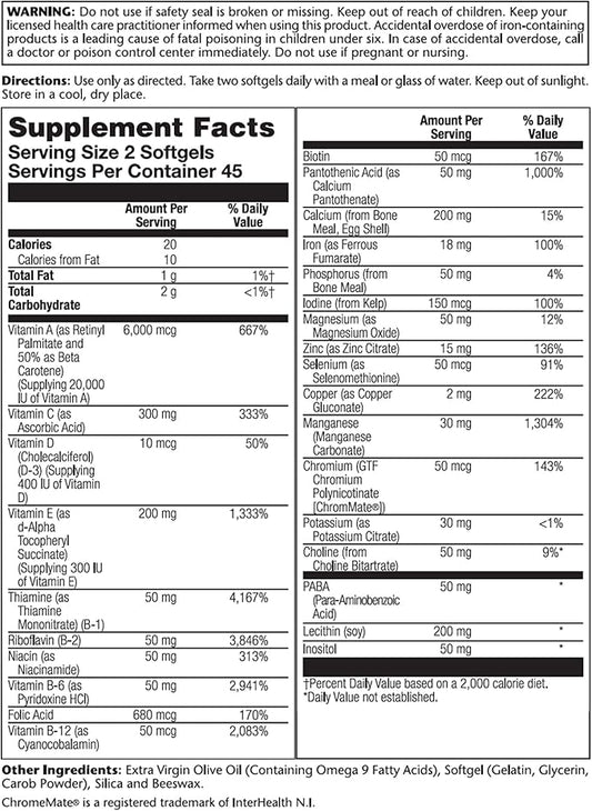 Solaray Provide Multivitamin | Two Daily | 90 CT
