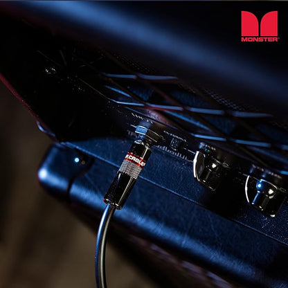 Monster Prolink Classic Instrument Guitar Cable - 21 ft Straight to Straight Instrument Cable. All Metal & Duraflex Outer Jacket. 90% Copper Braided Shield Monster Instrument Cable